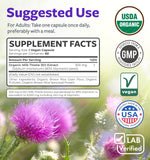 PURE CO Organic Milk Thistle Supplement 300mg ingredients list