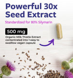 PURE CO Organic Milk Thistle Supplement 300mg packaging