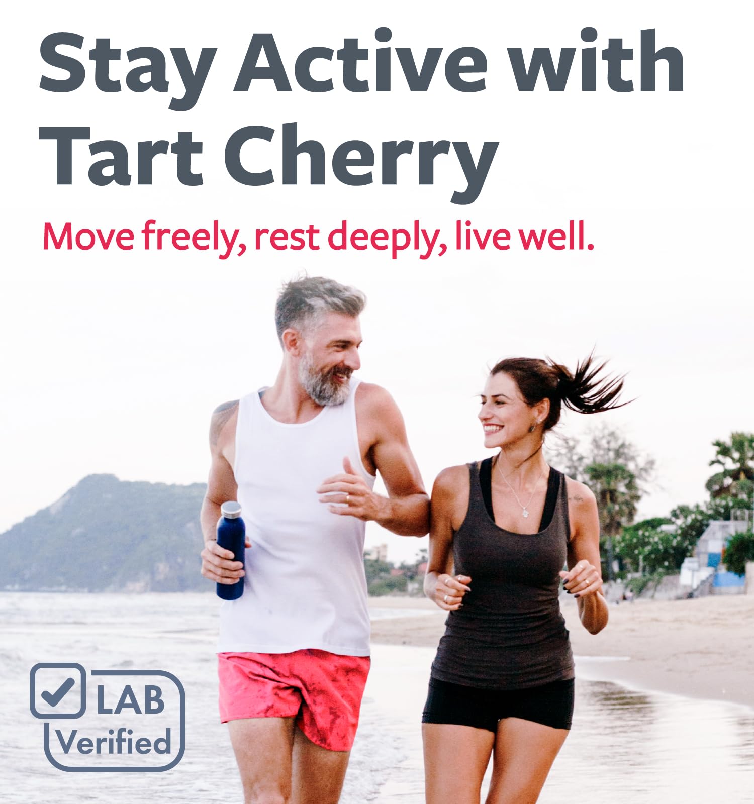 PURE CO Organic Tart Cherry Extract Capsules 500mg side view