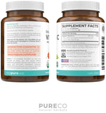 PURE CO Organic Vitamin C Capsules 250mg packaging
