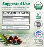 PURE CO Saw Palmetto Supplement on a wooden table