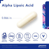 Pure Encapsulations Alpha Lipoic Acid 200mg supplement packaging