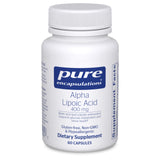 Pure Encapsulations Alpha Lipoic Acid 400mg supplement front view