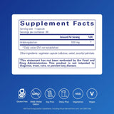 Pure Encapsulations Arabinogalactan 500mg vegetarian capsules side view