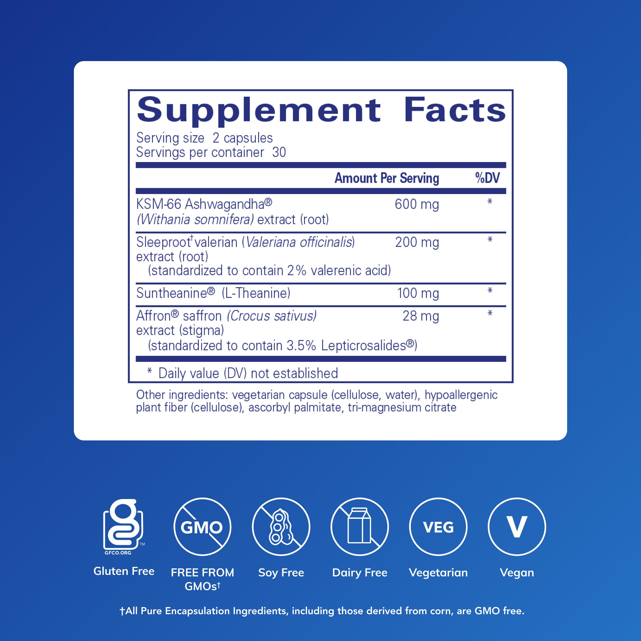 Pure Encapsulations Ashwagandha Sleep Capsules bottle with label