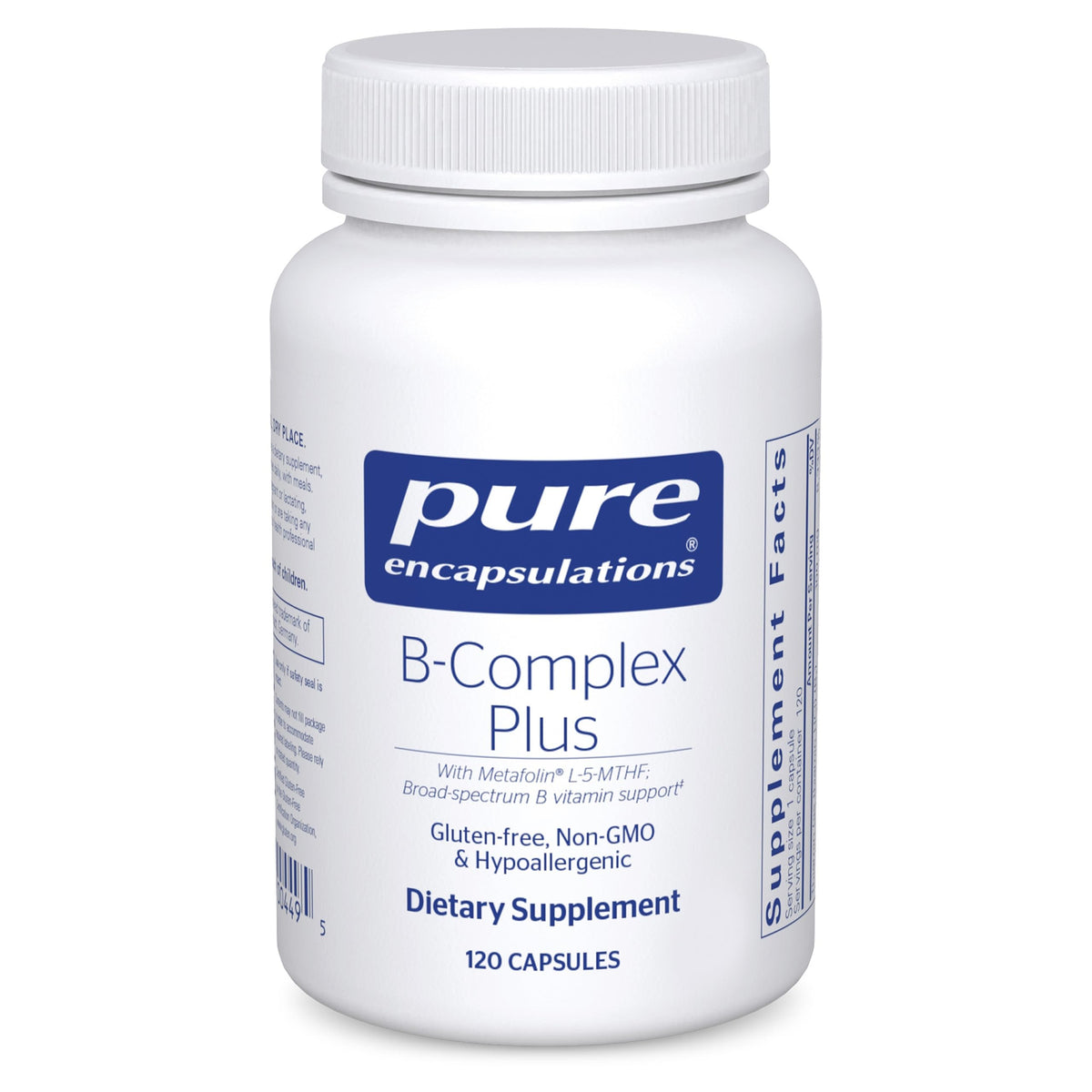 Pure Encapsulations B-Complex Supplement 100mg front view