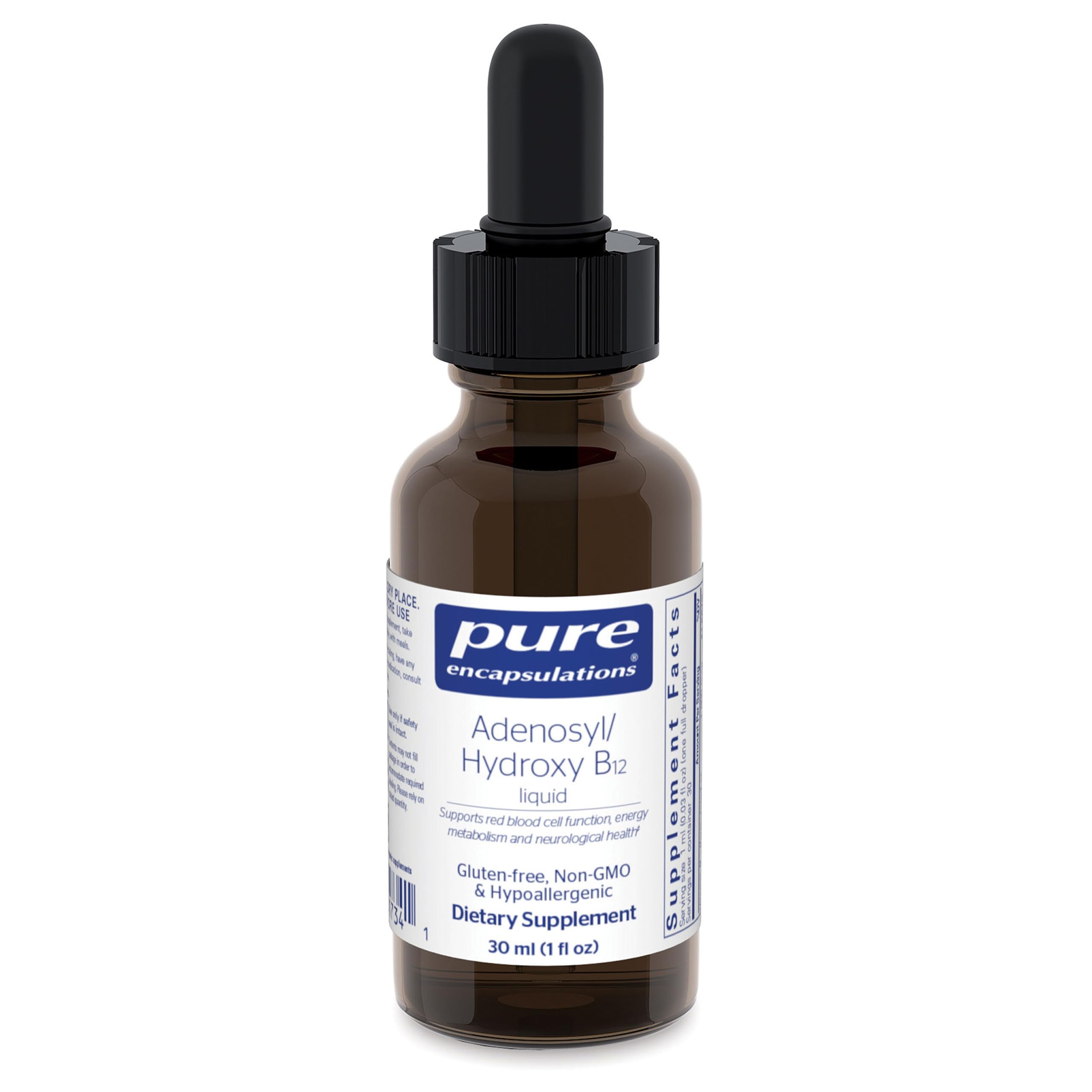Pure Encapsulations B12 Supplement 1000 mcg capsule bottle front view