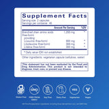 Pure Encapsulations BCAA Capsules 1200mg back view