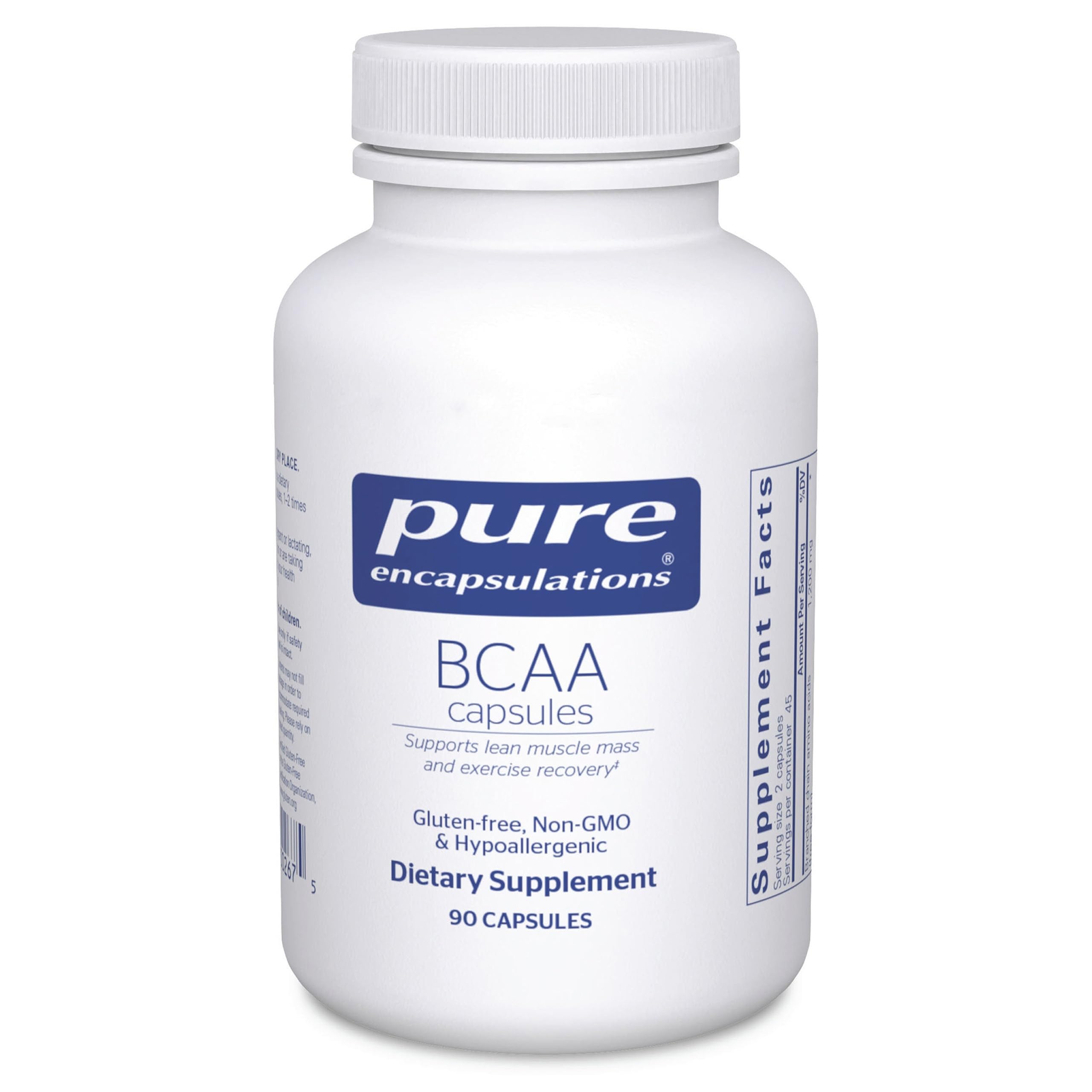 Pure Encapsulations BCAA Capsules 1200mg front view