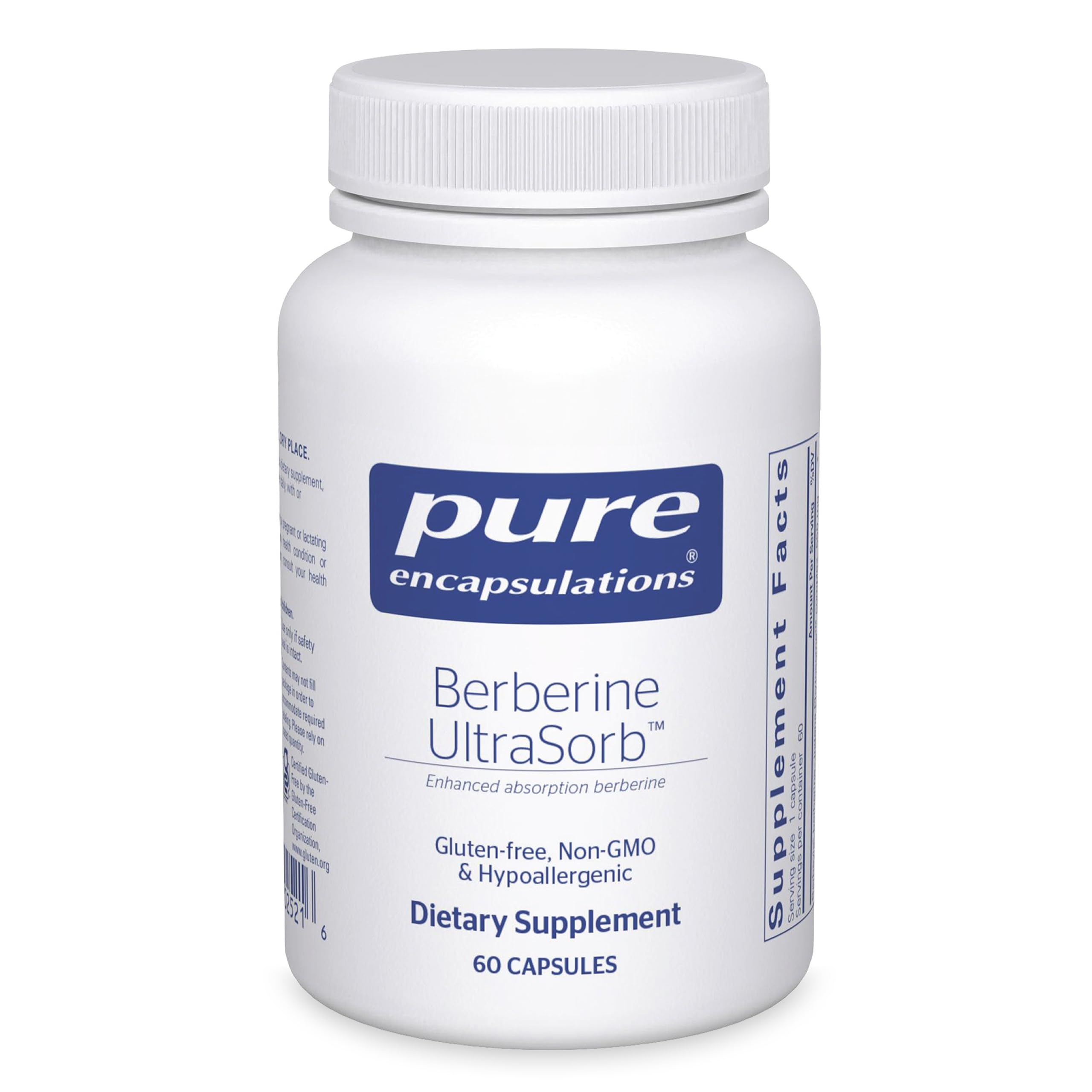 Pure Encapsulations Berberine UltraSorb 550mg supplement front view
