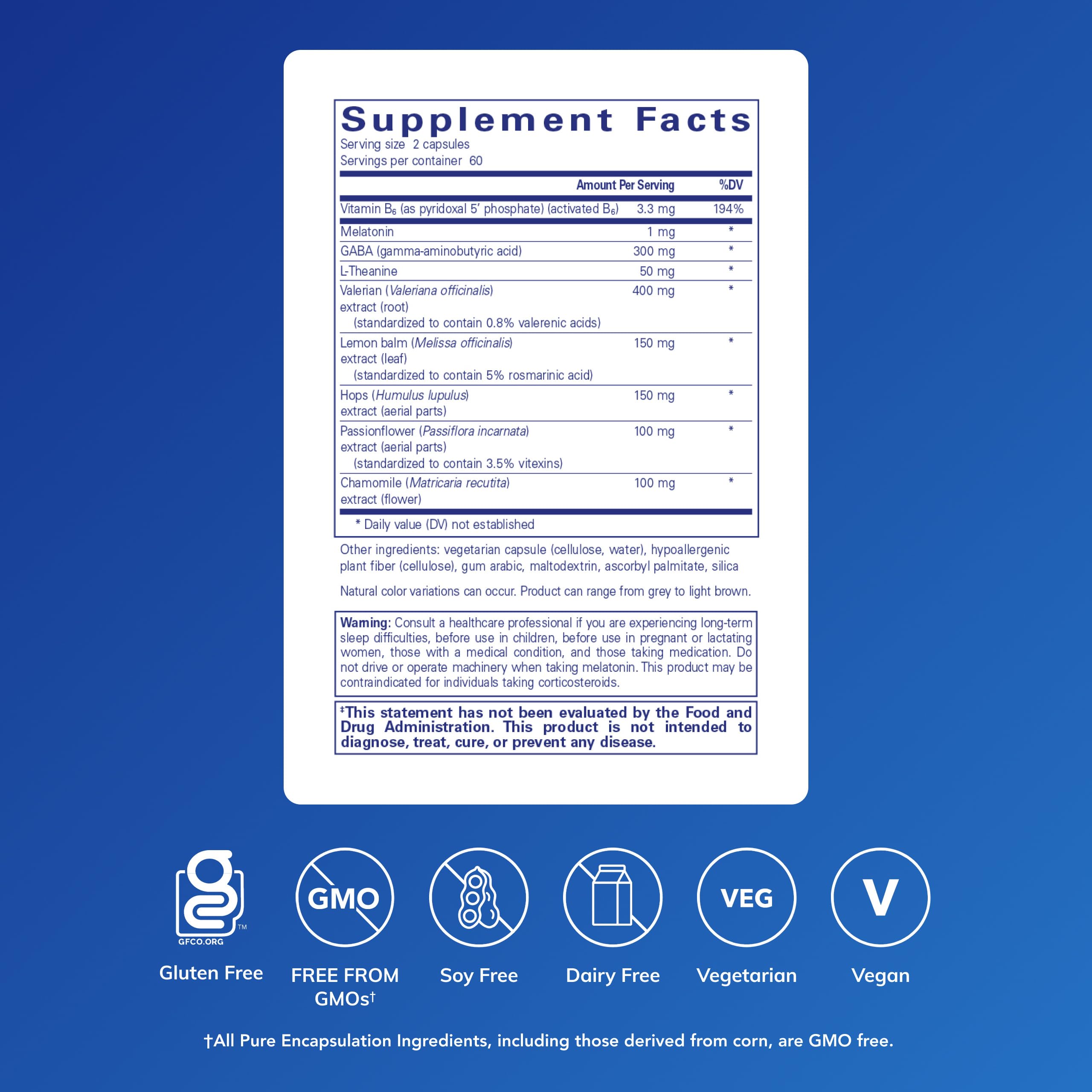 Pure Encapsulations Best-Rest Formula bottle side view
