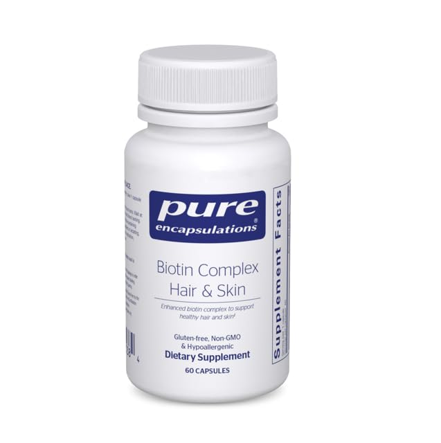 Pure Encapsulations Biotin 10,000 mcg 60 capsules front view