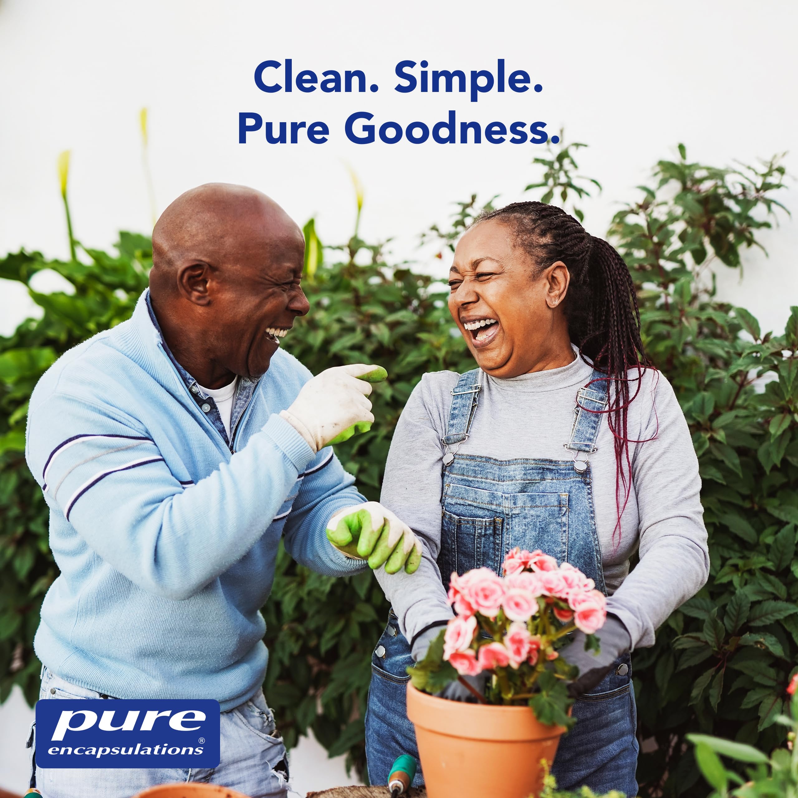 Pure Encapsulations Calm Mind capsules with a glass of water