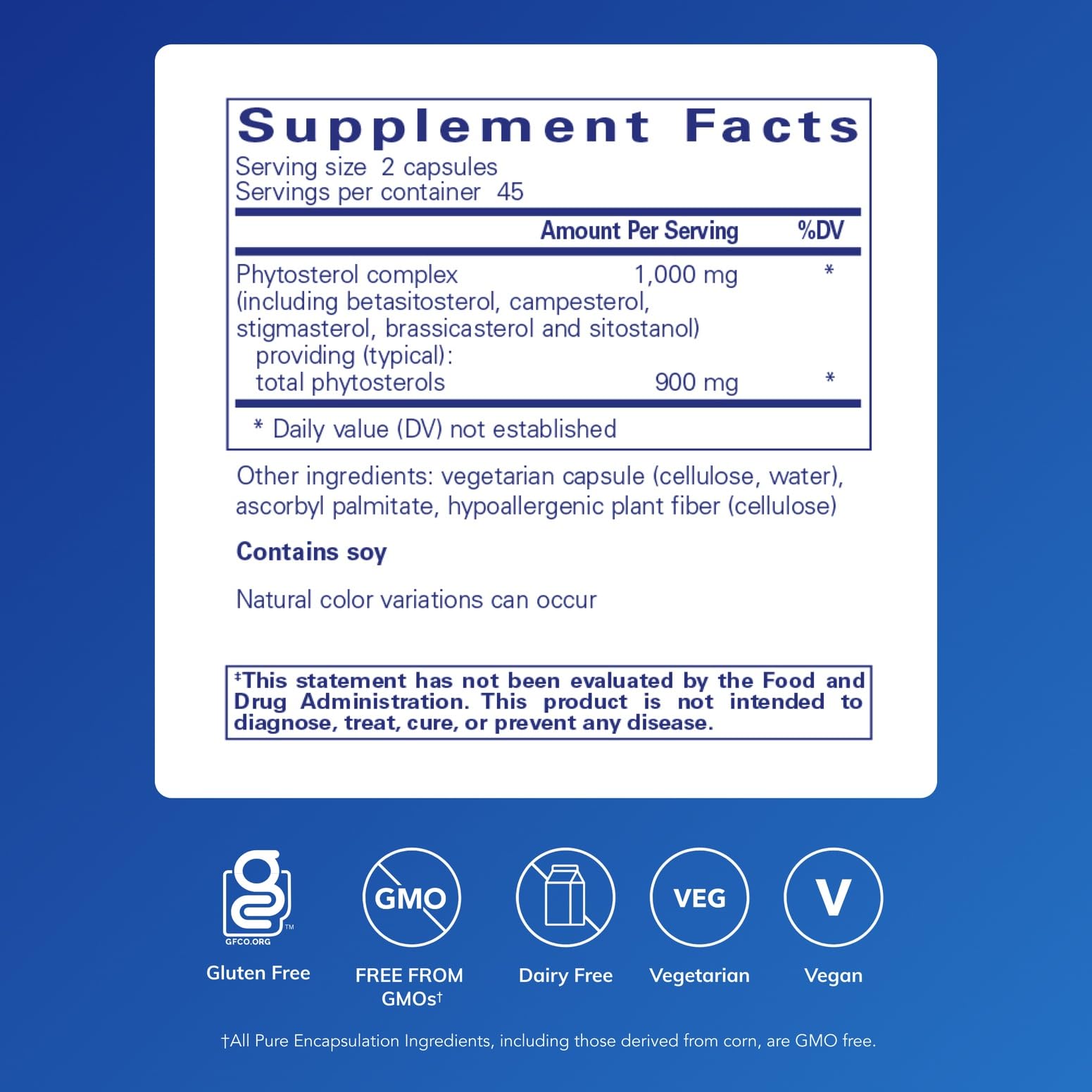 Pure Encapsulations CholestePure 1000mg capsules side view