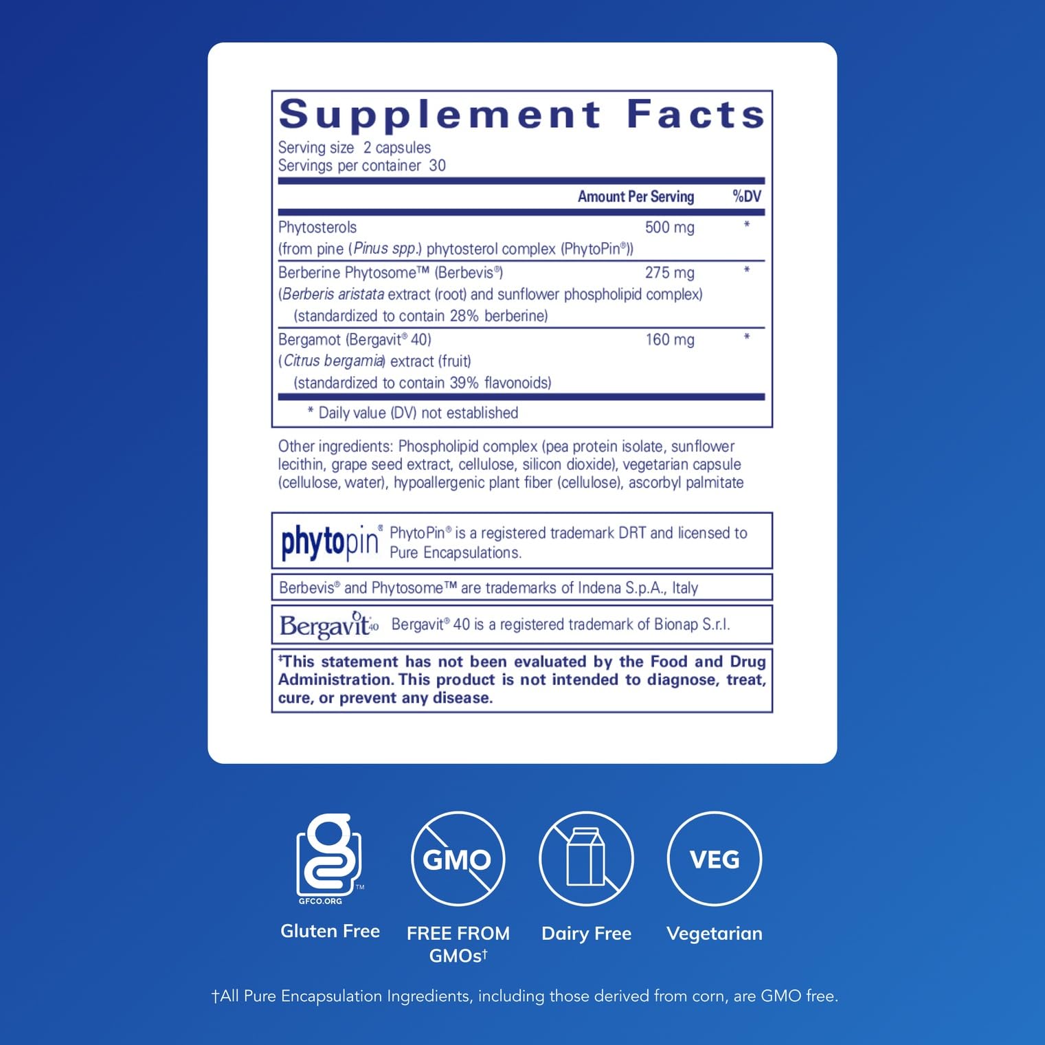 Pure Encapsulations CholestePure Plus 120 capsules side view