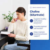 Pure Encapsulations Choline Bitartrate 275mg vegan capsules with packaging