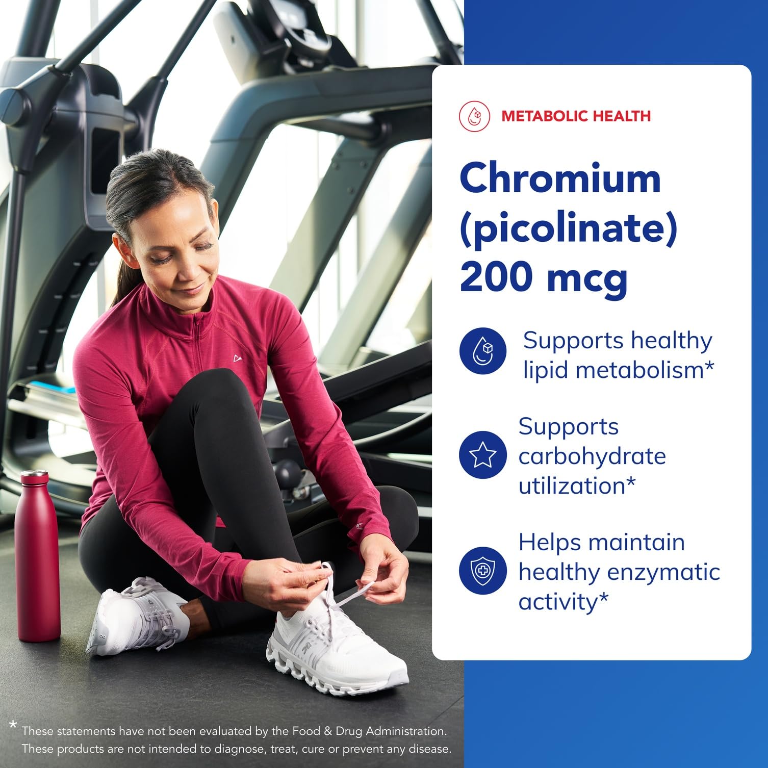 Pure Encapsulations Chromium Picolinate 200 mcg supplement back view