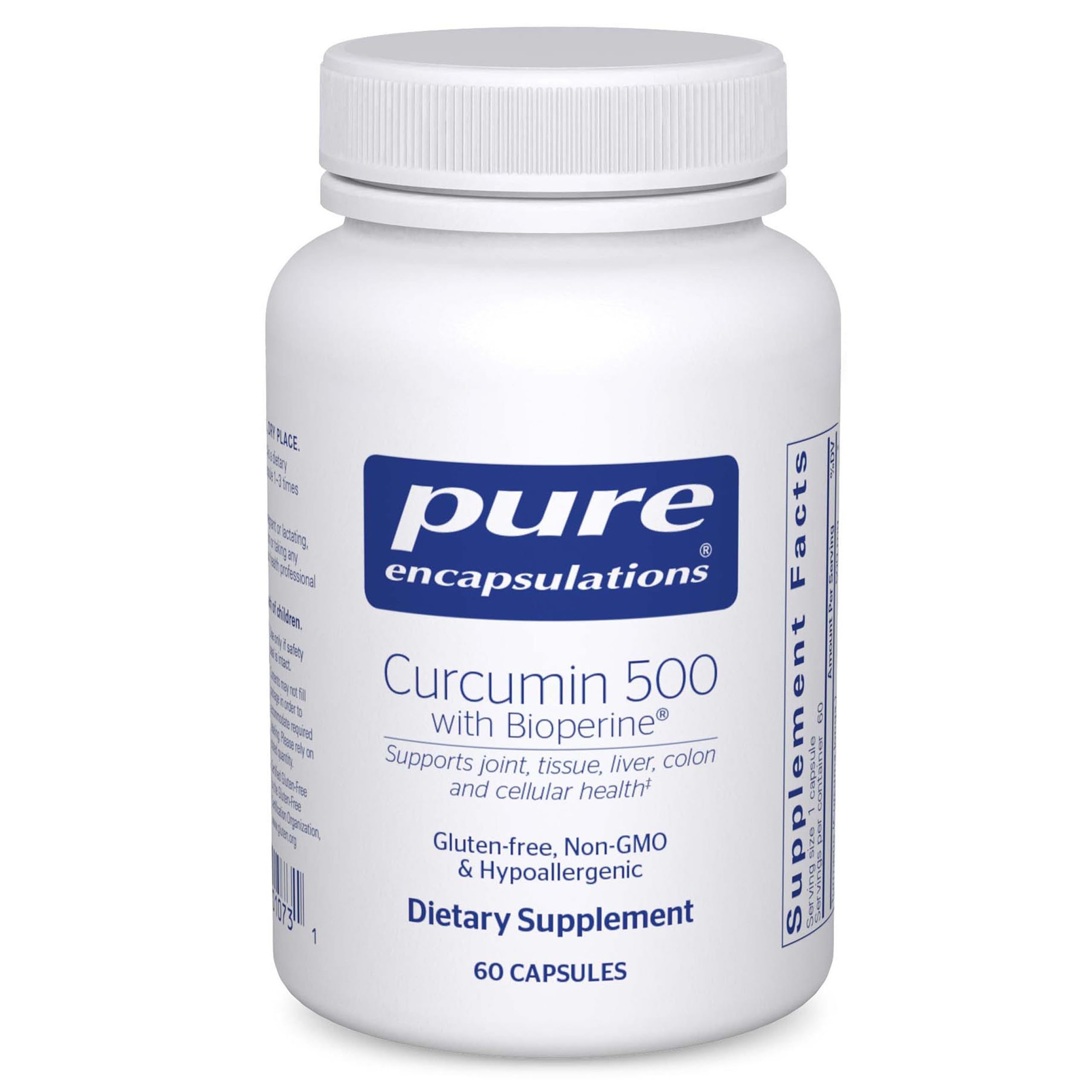 Pure Encapsulations Curcumin Capsules 500mg front view