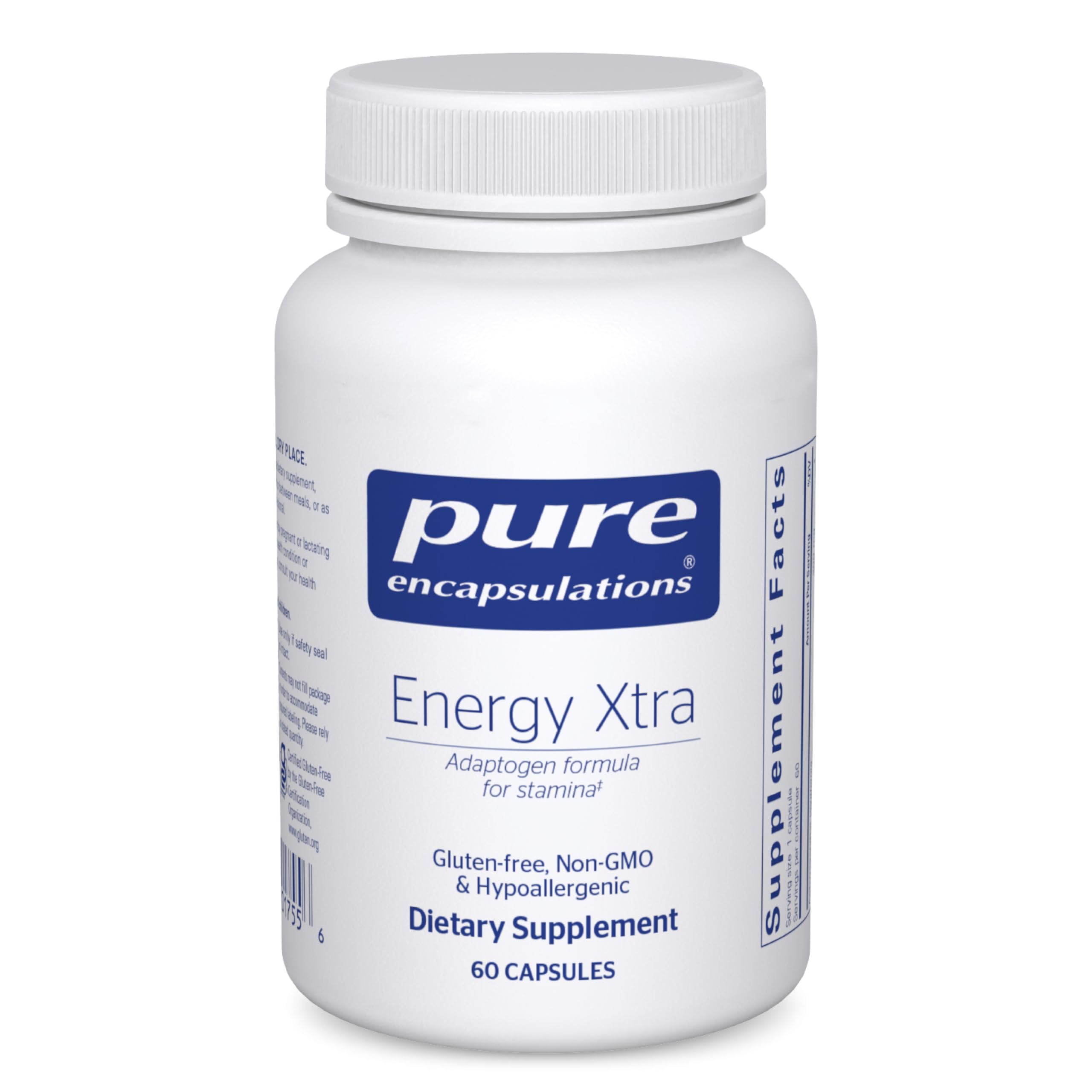 Pure Encapsulations Energy Xtra 60 capsules front view