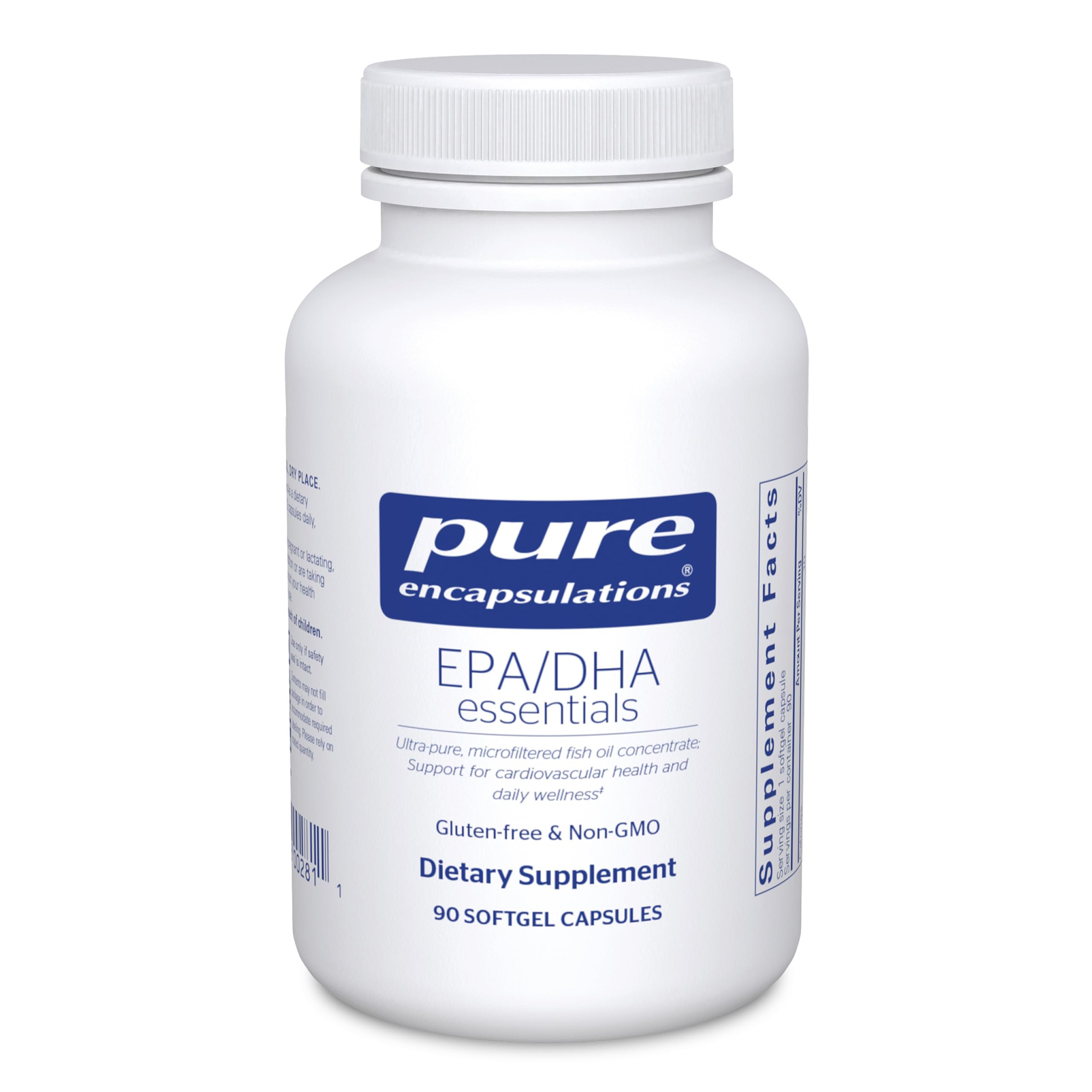 Pure Encapsulations Fish Oil Supplement 1000mg front view