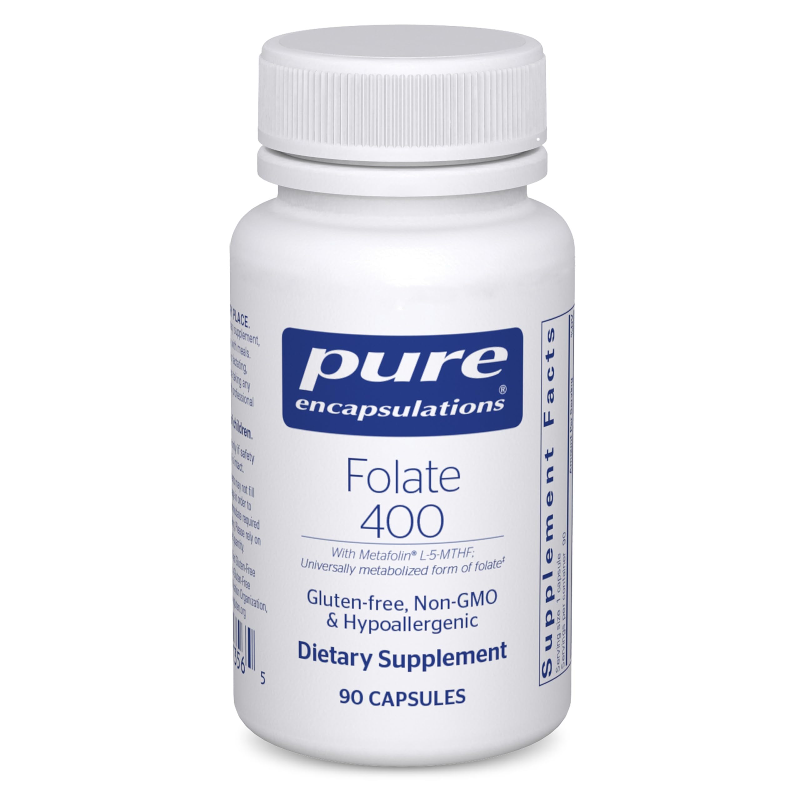 Pure Encapsulations Folate 400 capsule bottle front view