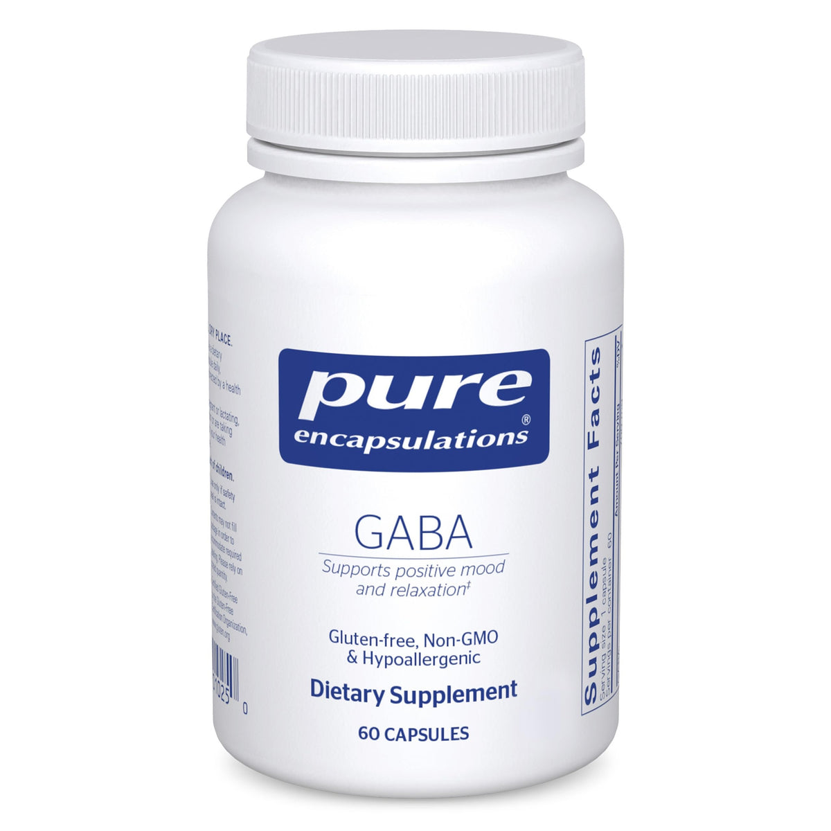 Pure Encapsulations GABA Capsules 700mg front view
