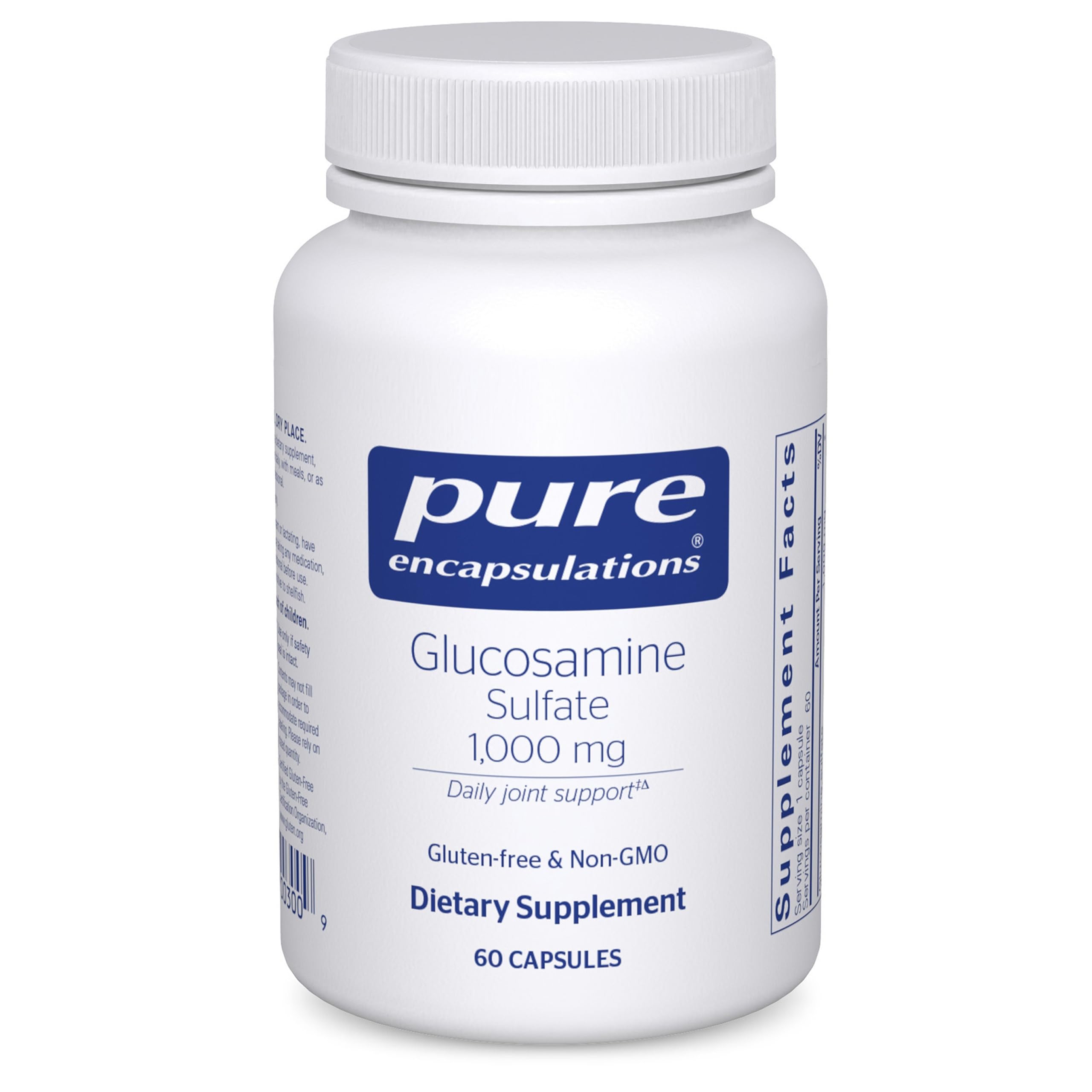 Pure Encapsulations Glucosamine Sulfate 1000mg front view