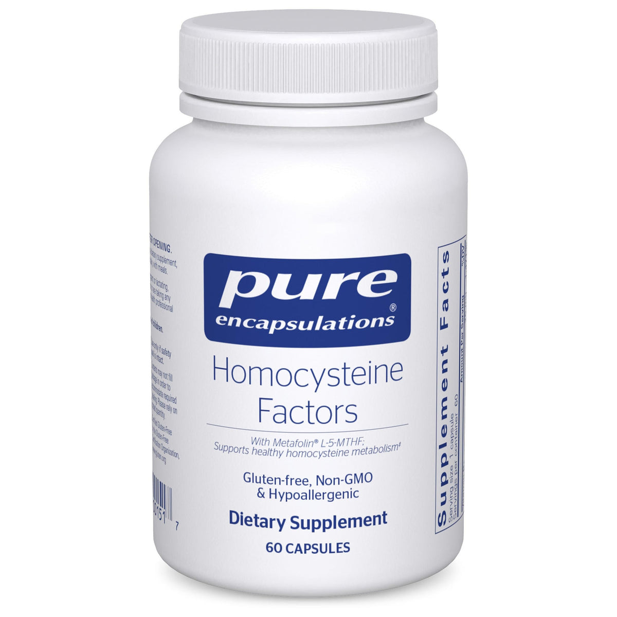 Pure Encapsulations Homocysteine Factors 60 Capsules front view