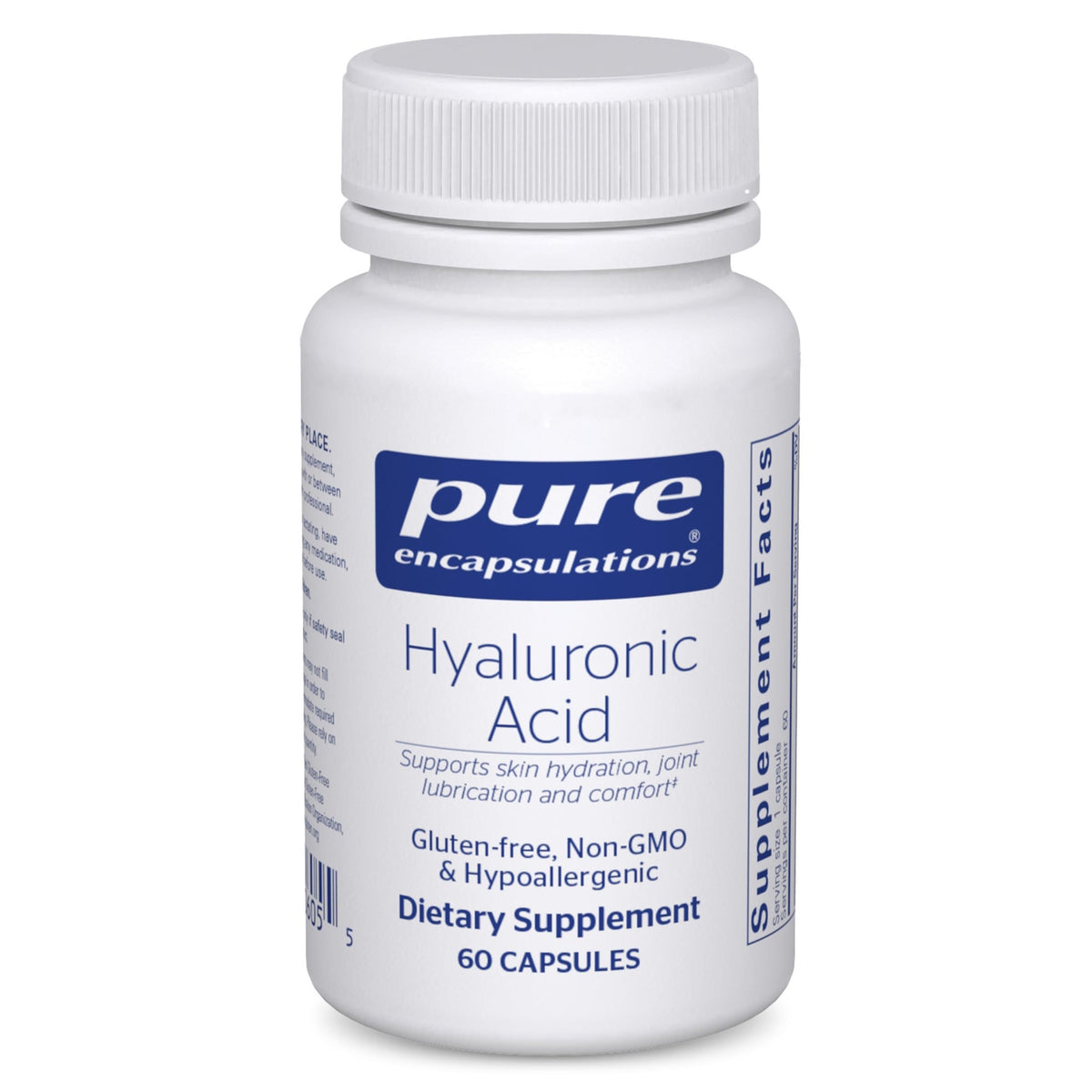 Pure Encapsulations Hyaluronic Acid 70mg vegan capsules front view