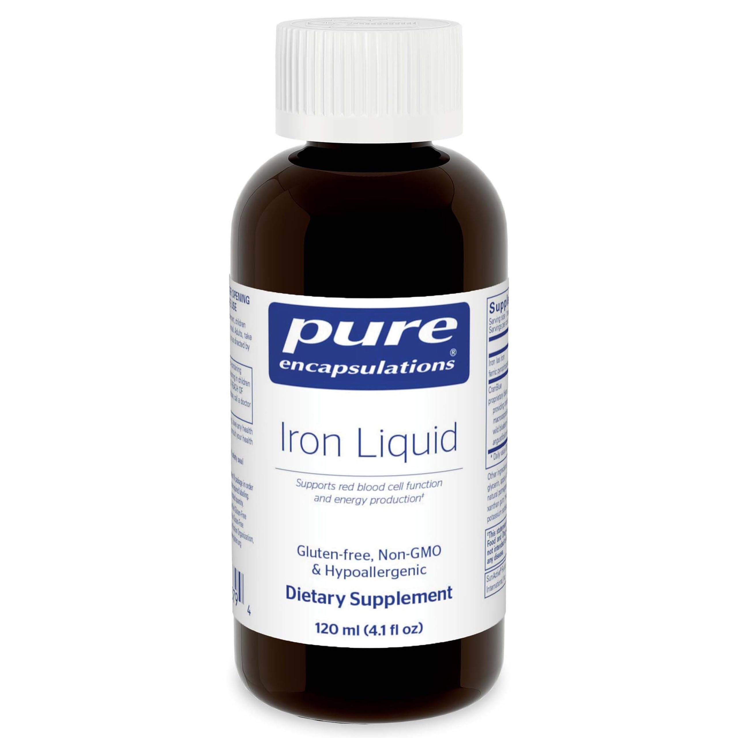 Pure Encapsulations Iron Liquid Supplement bottle front view