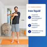 Pure Encapsulations Iron Liquid Supplement with measuring teaspoon