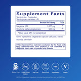 Pure Encapsulations L-Arginine 1000mg supplement side view