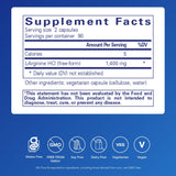 Pure Encapsulations L-Arginine 1400mg supplement capsules close-up
