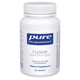 Pure Encapsulations L-Lysine 500mg capsules front view