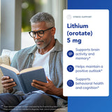 Pure Encapsulations Lithium Orotate Blend 5mg 90 Capsules back view