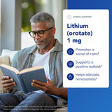 Pure Encapsulations Lithium Orotate Capsules 1mg side view