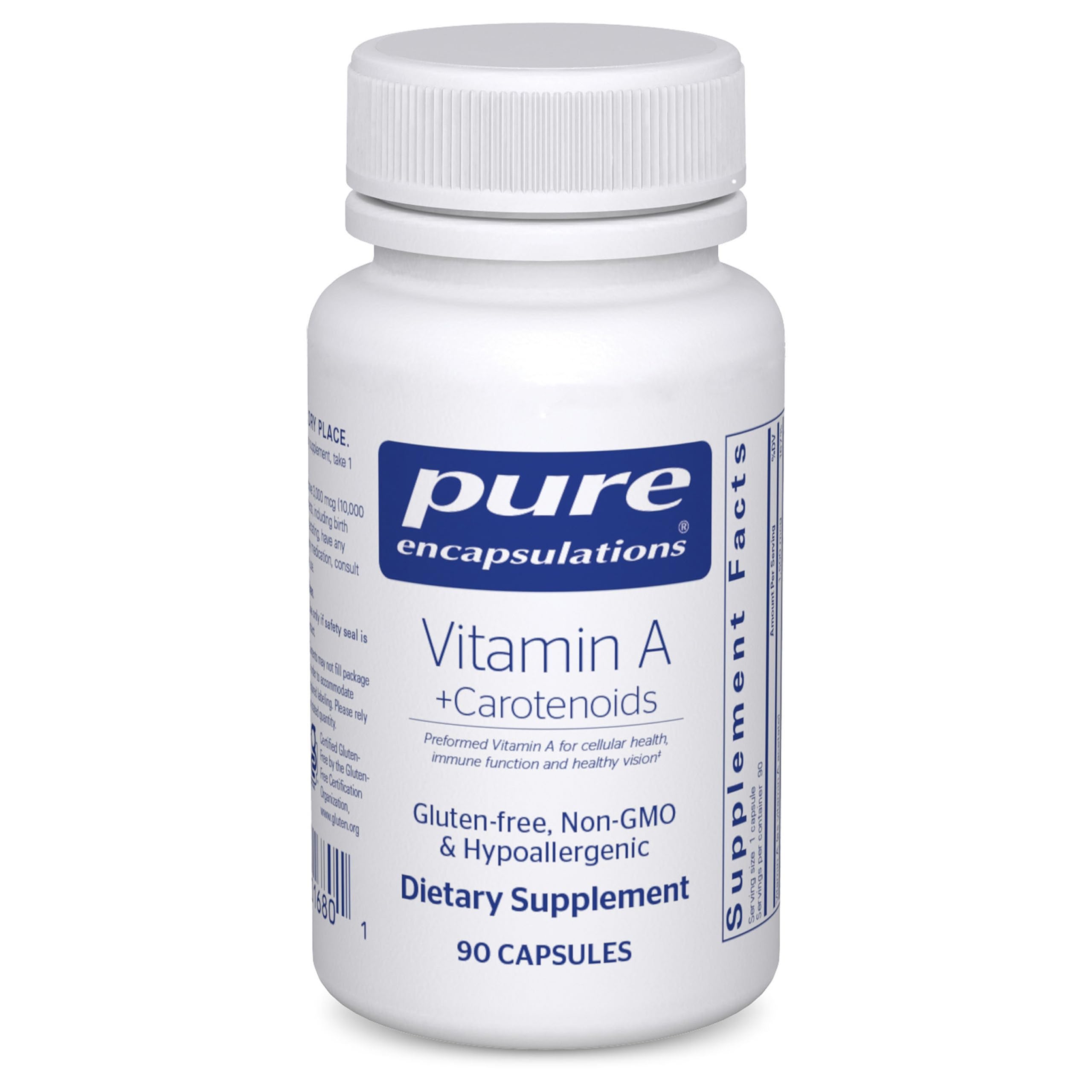 Pure Encapsulations Lutein Supplement 60 capsules front view
