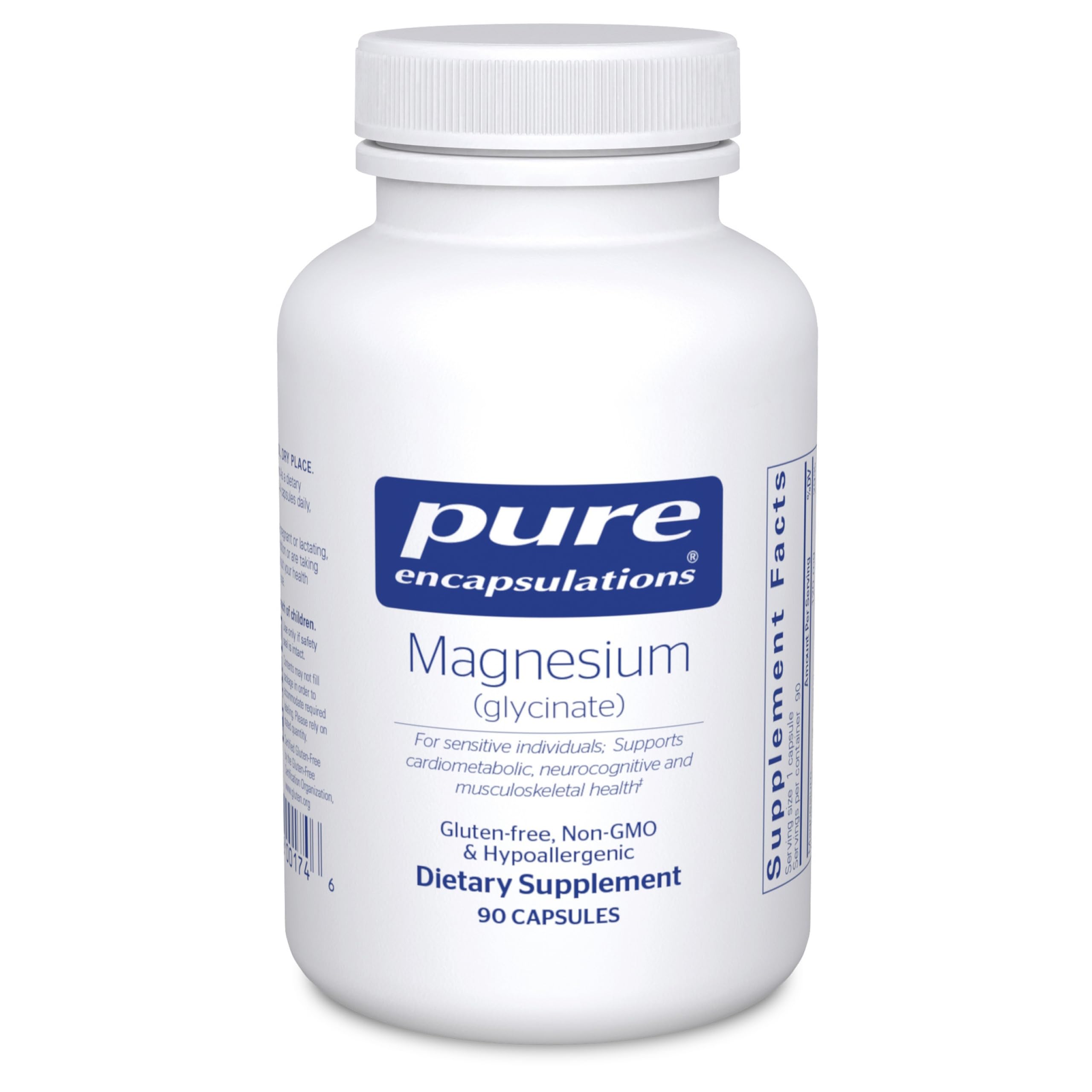 Pure Encapsulations Magnesium Glycinate 120mg Capsules front view
