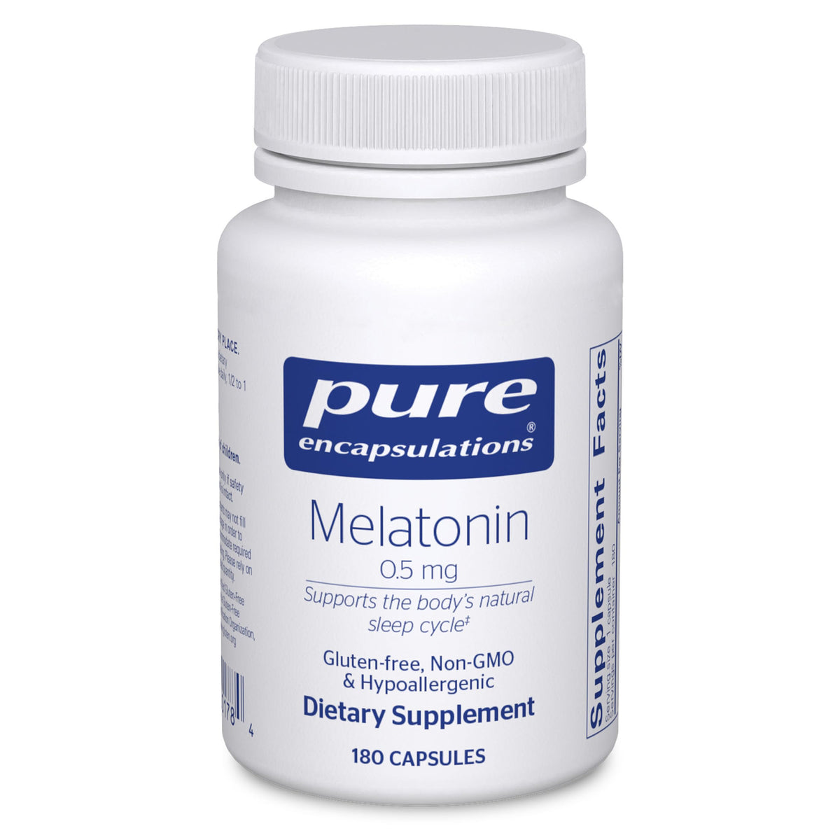 Pure Encapsulations Melatonin 0.5 mg 180 Capsules front view