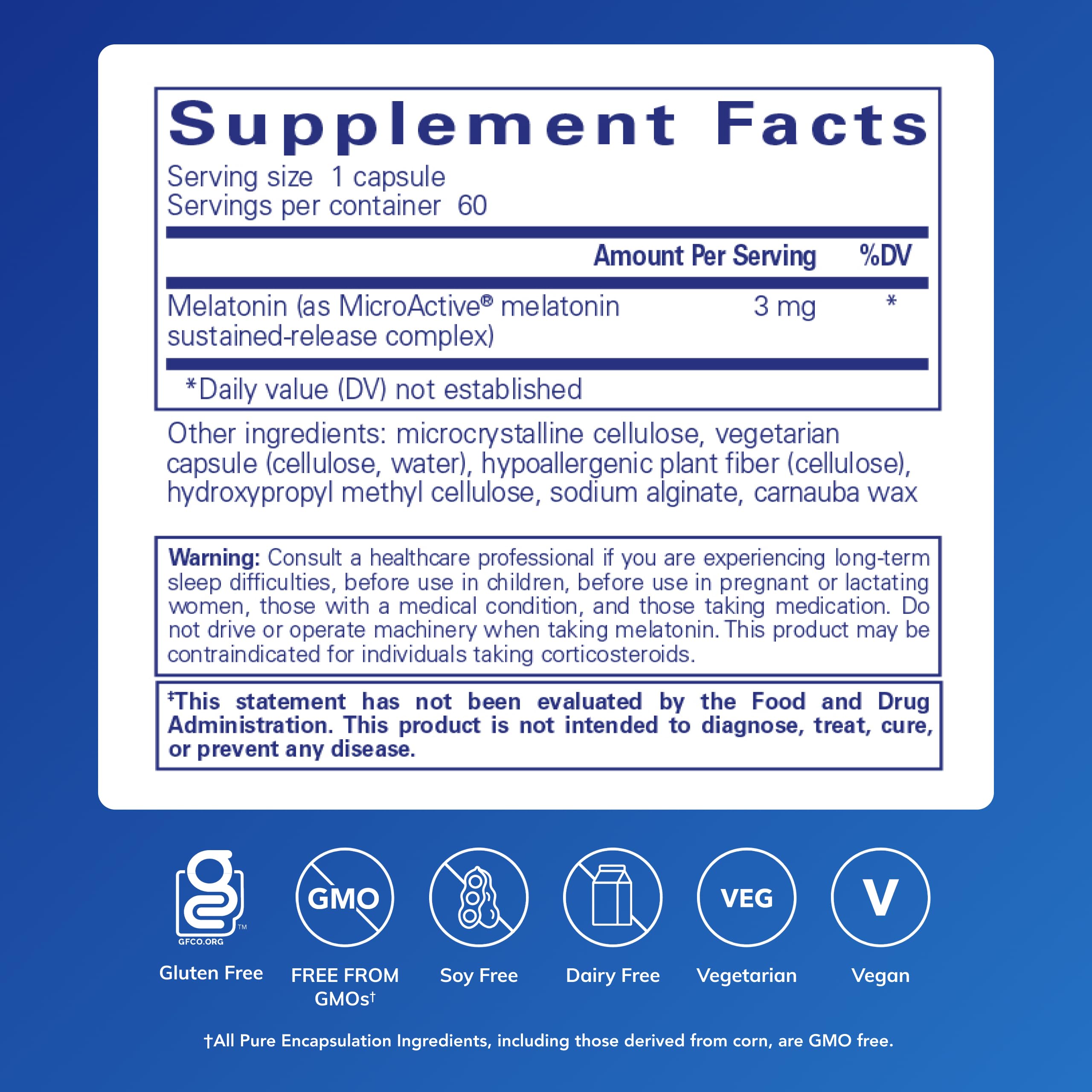 Pure Encapsulations Melatonin-SR capsule close-up