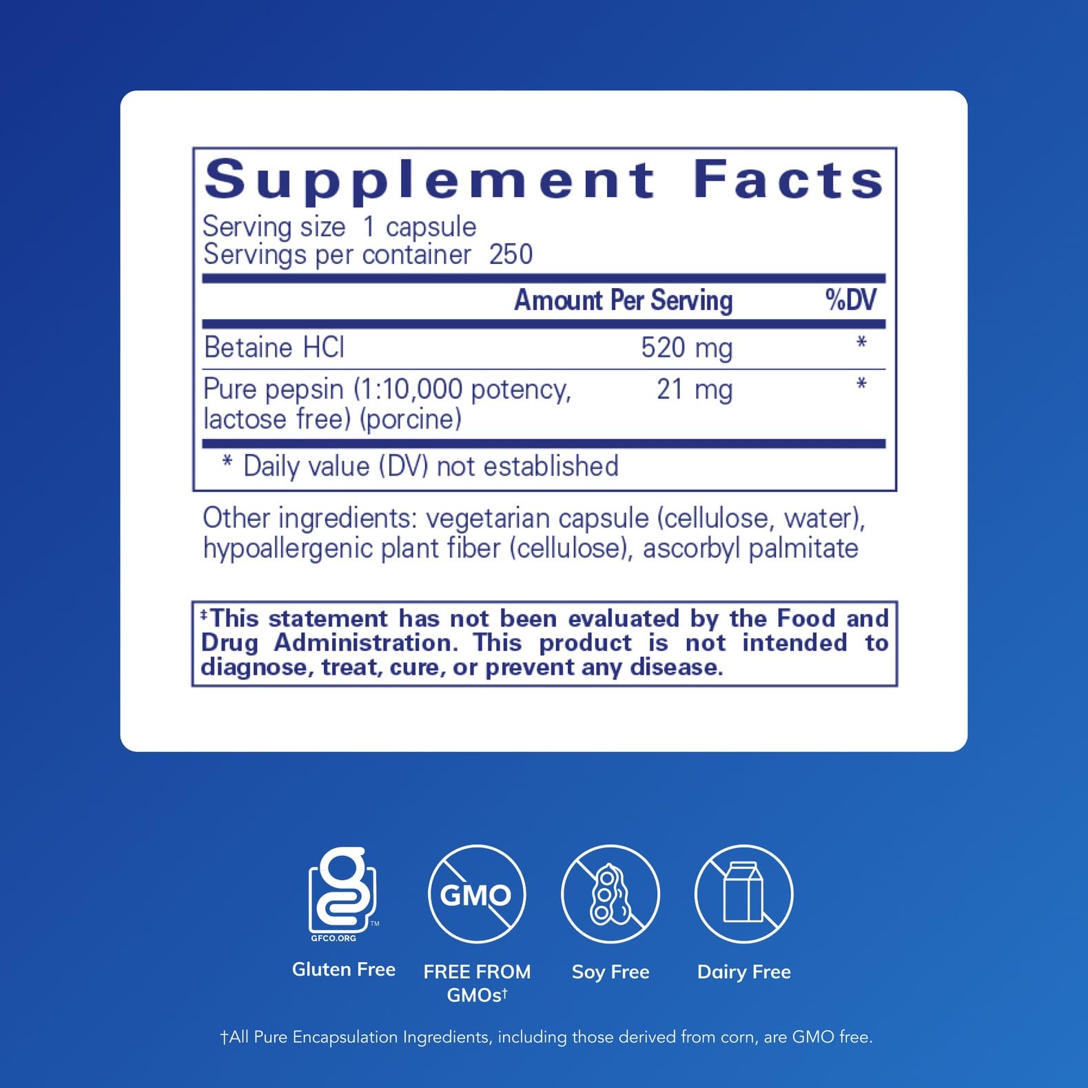 Pure Encapsulations Multi-Enzymes 520mg 90 capsules side view