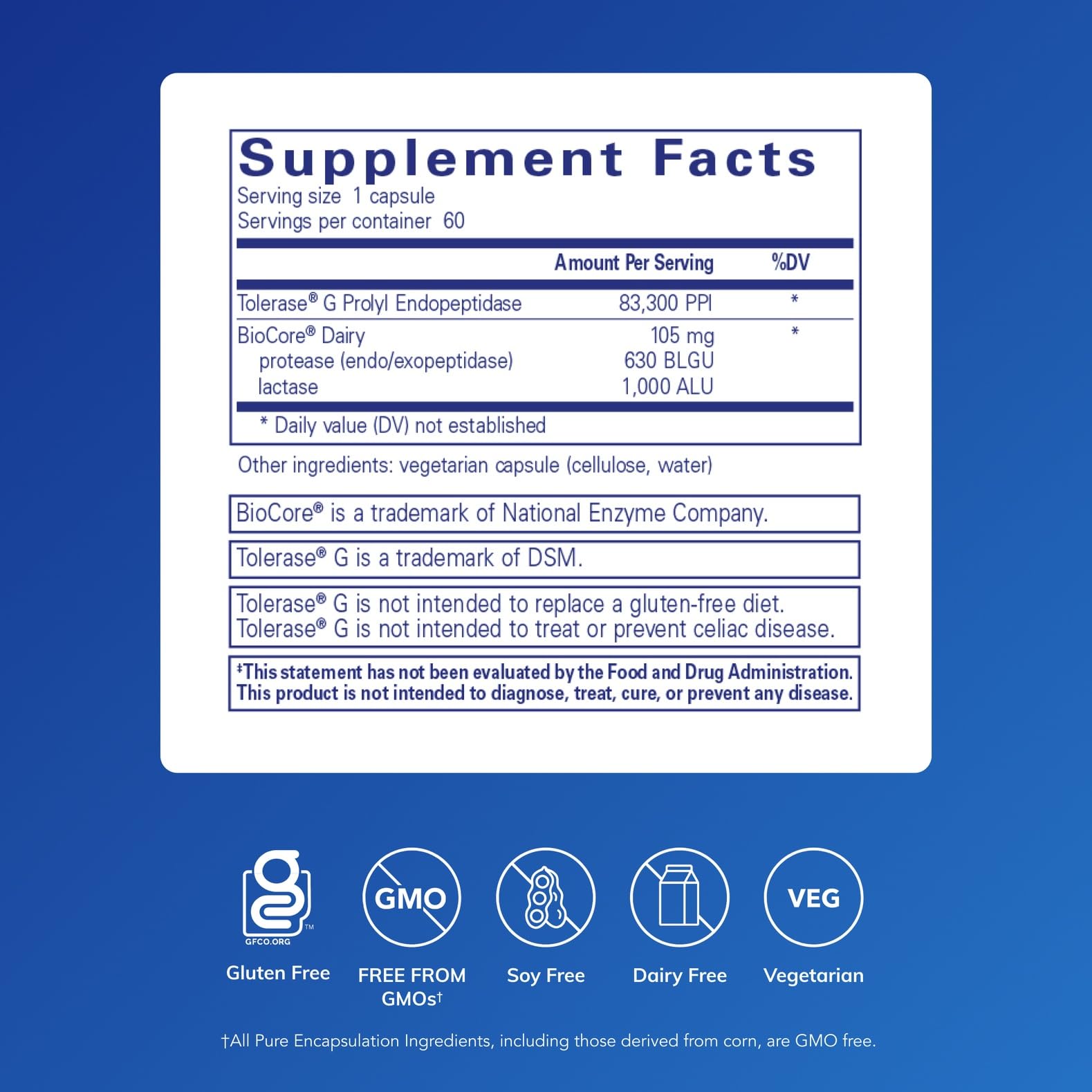 Pure Encapsulations Multi-Enzymes 83300 PPI capsule bottle side view