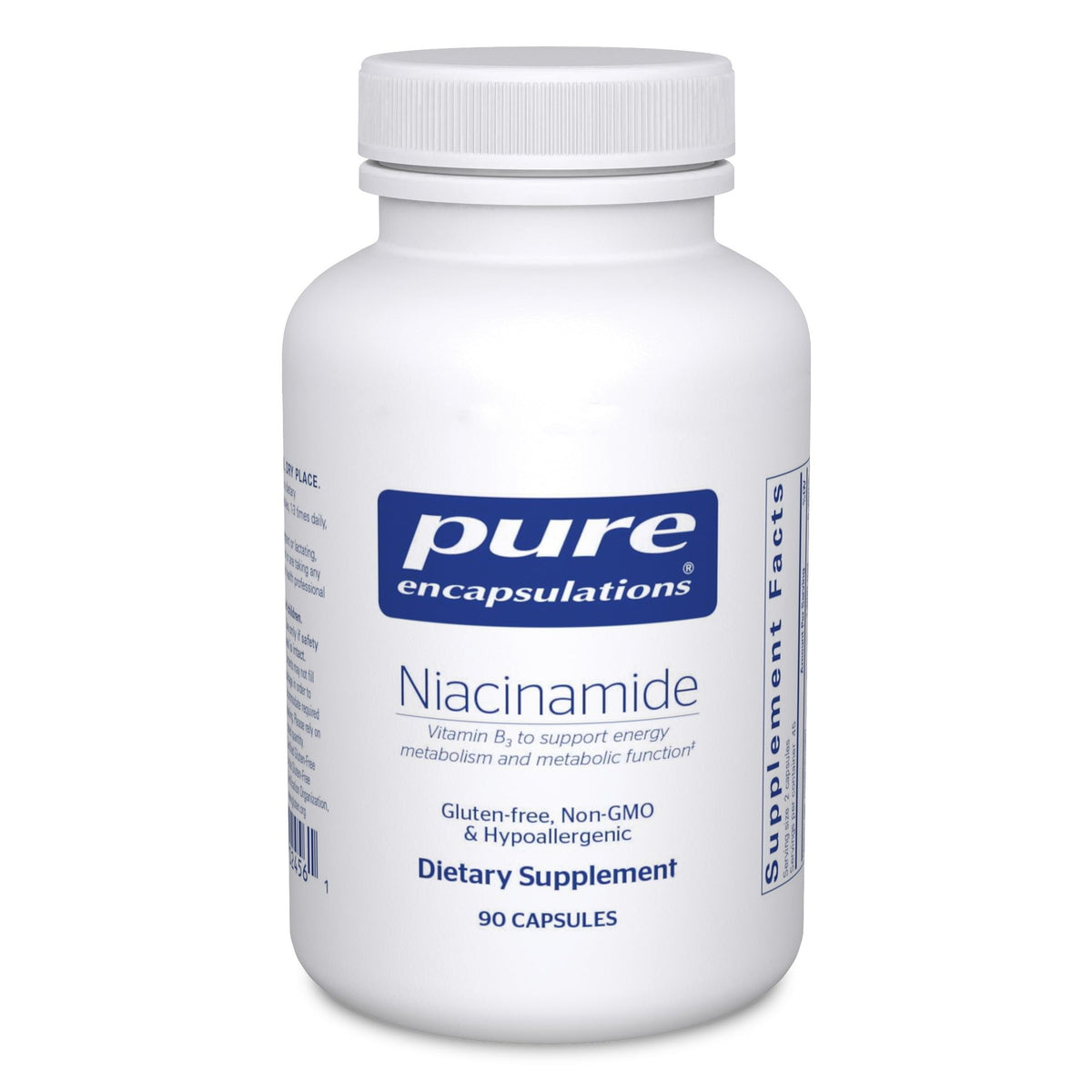 Pure Encapsulations Niacinamide B3 1000mg supplement front view