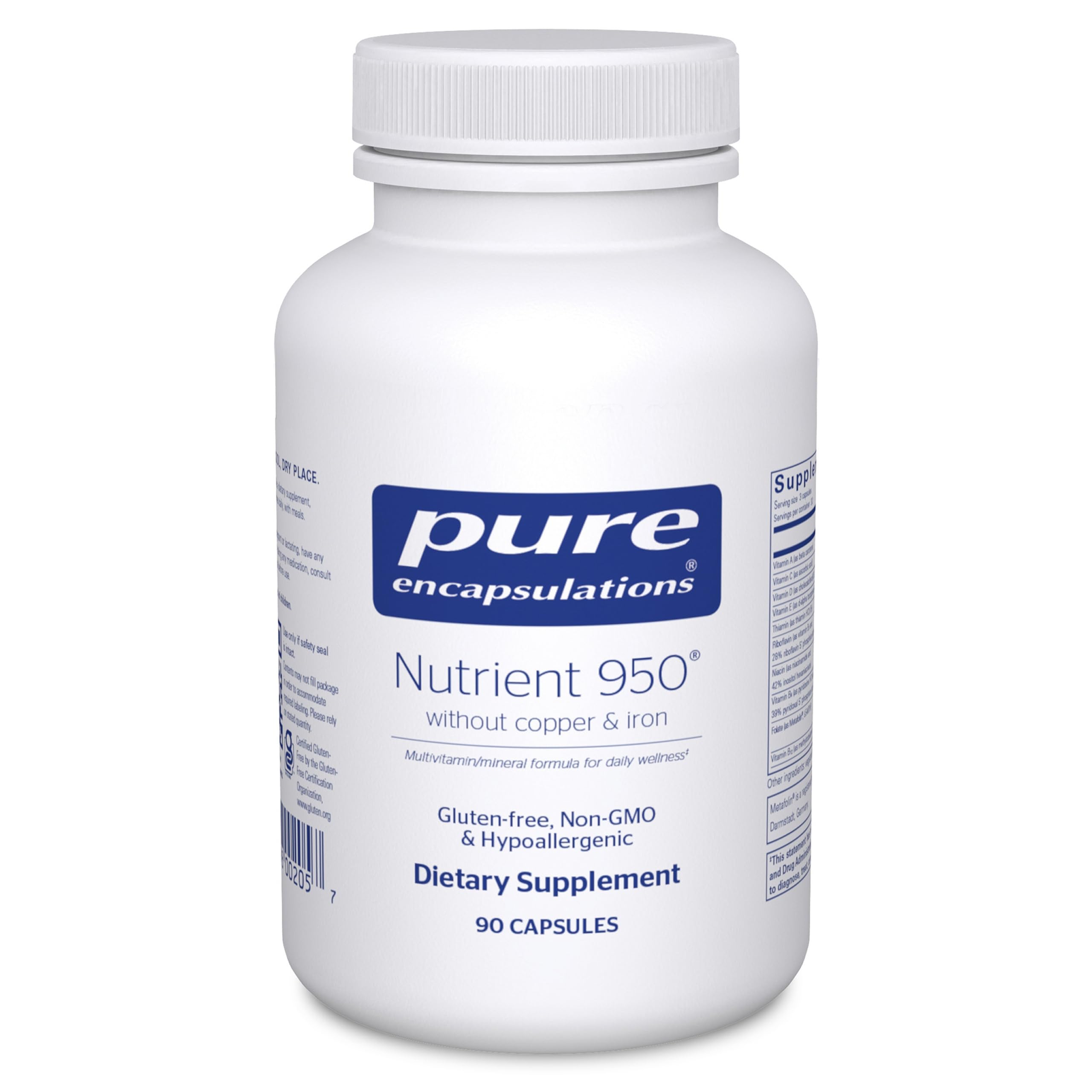 Pure Encapsulations Nutrient 950 multivitamin front view