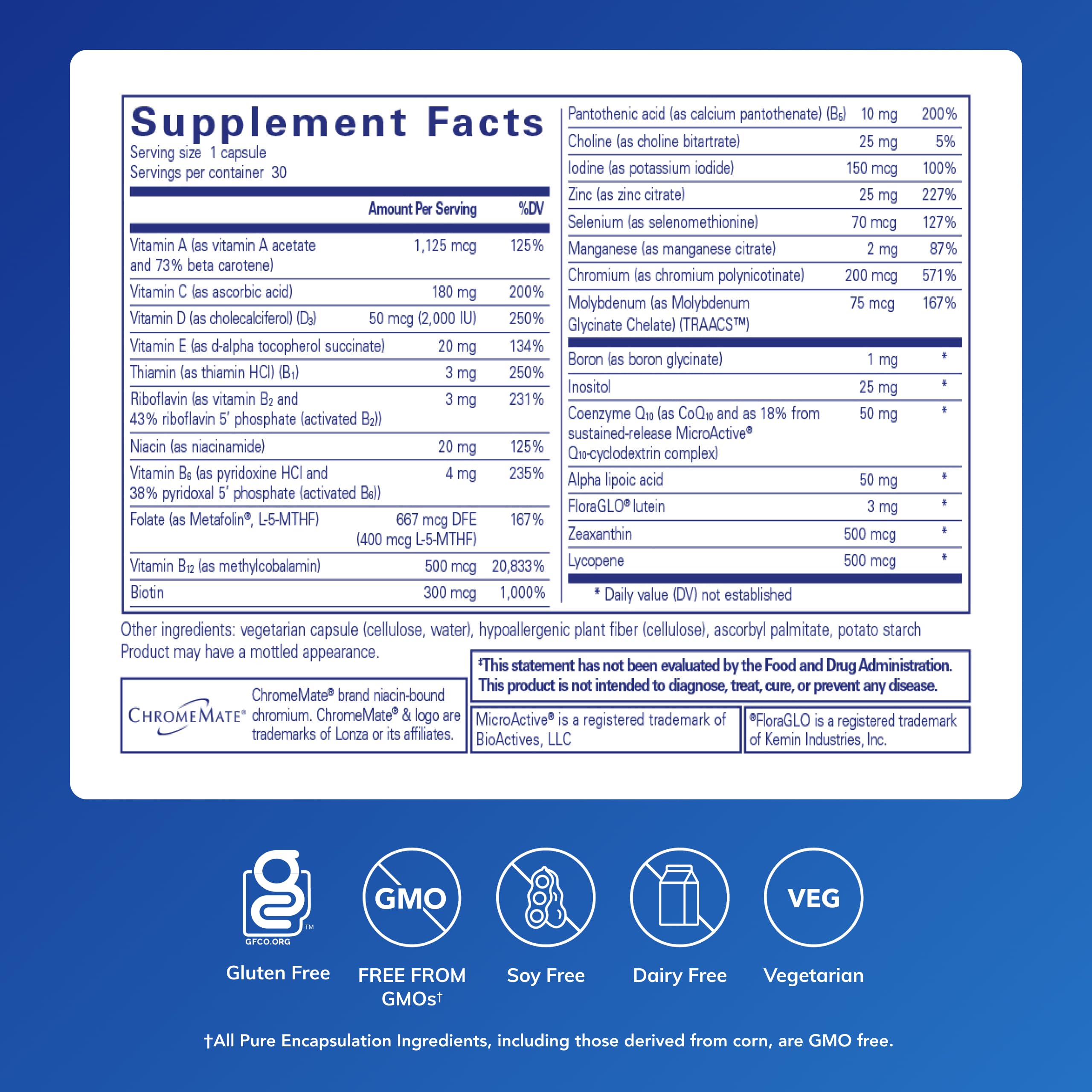 Pure Encapsulations O.N.E. Multivitamin capsule close-up
