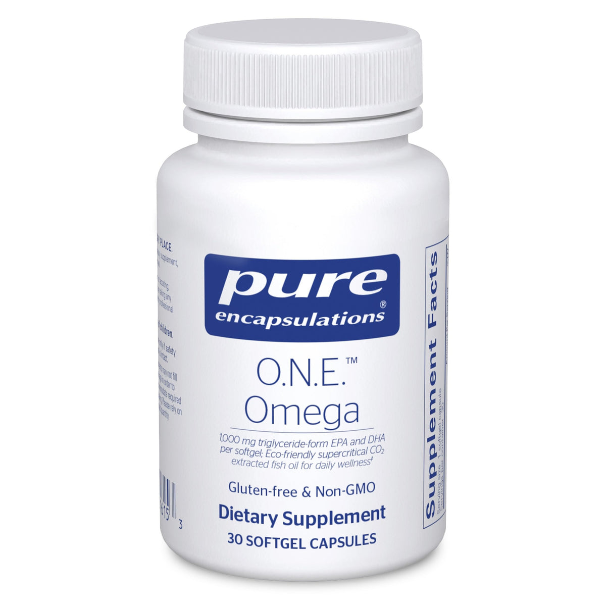 Pure Encapsulations O.N.E. Omega Fish Oil 1000mg softgel front view