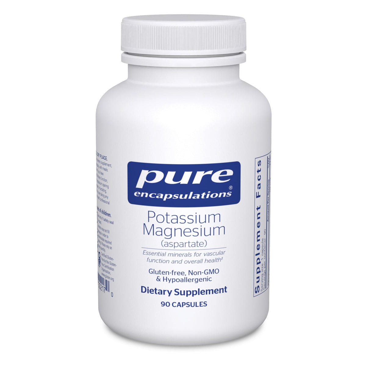 Pure Encapsulations Potassium Magnesium supplement bottle front view