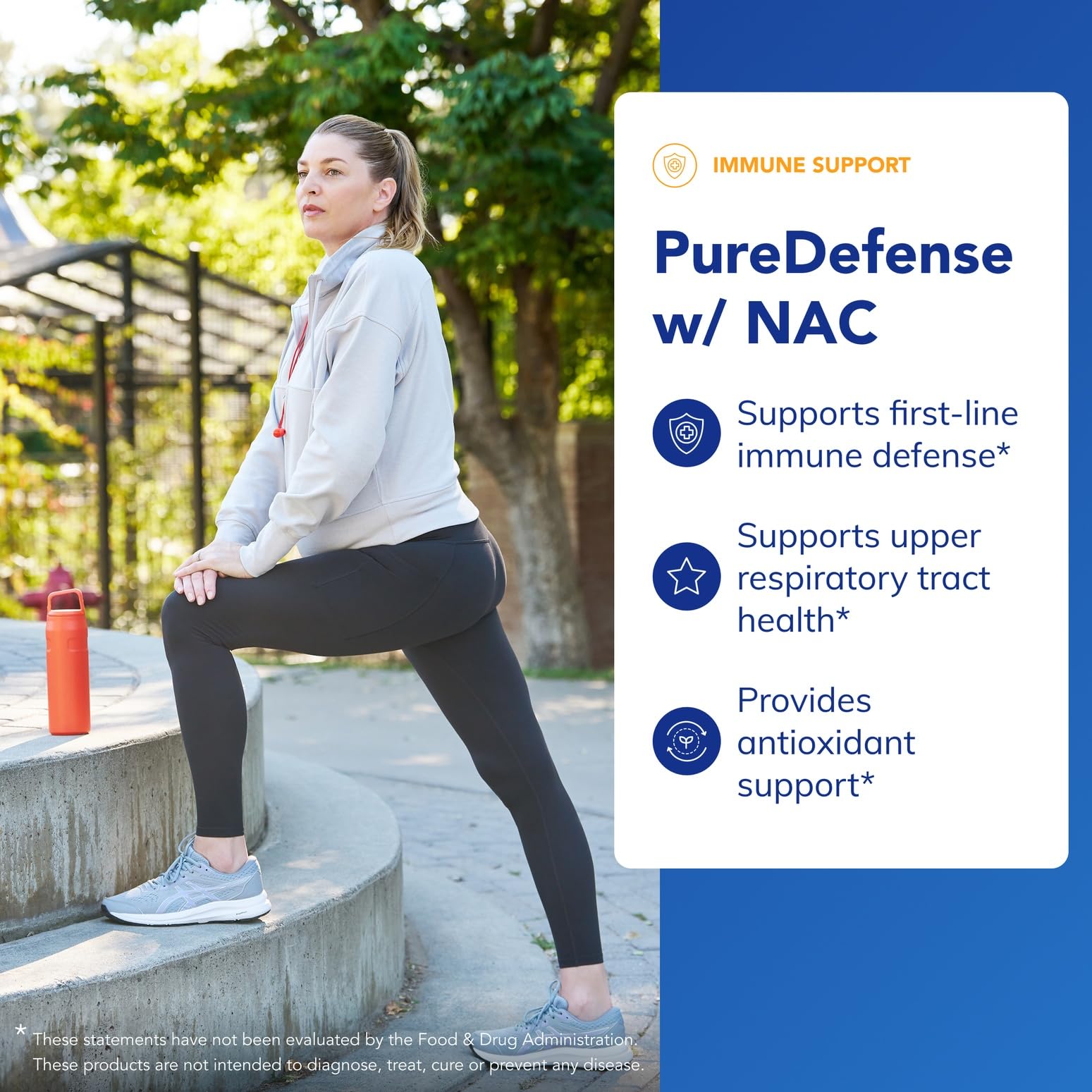 Pure Encapsulations PureDefense NAC 450mg 60 Capsules back view