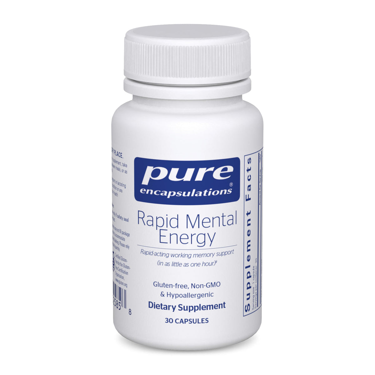Pure Encapsulations Rapid Mental Energy supplement bottle front view