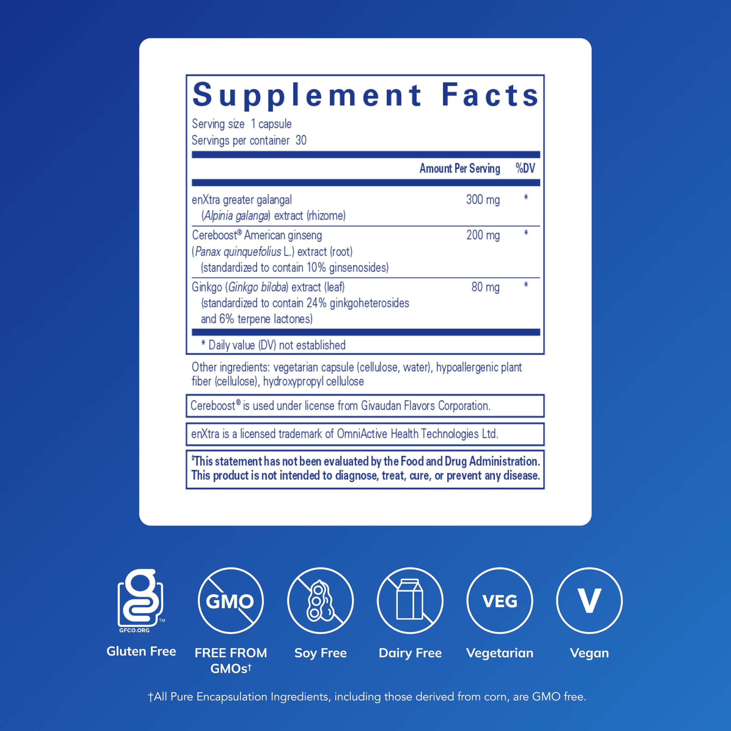 Pure Encapsulations Rapid Mental Energy supplement capsules on a wooden surface